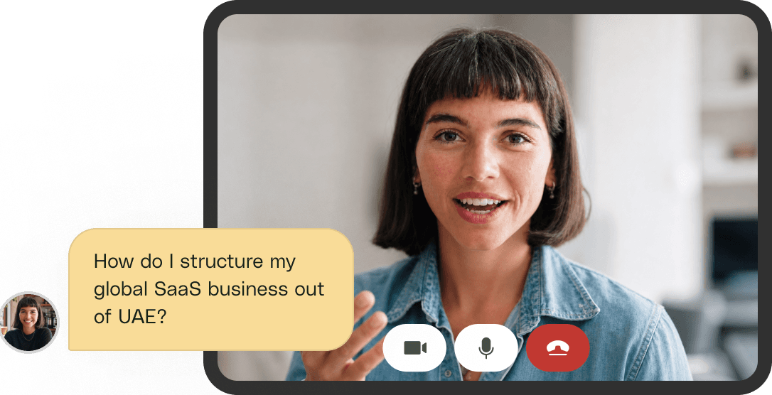 Video call with a UAE structuring expert
